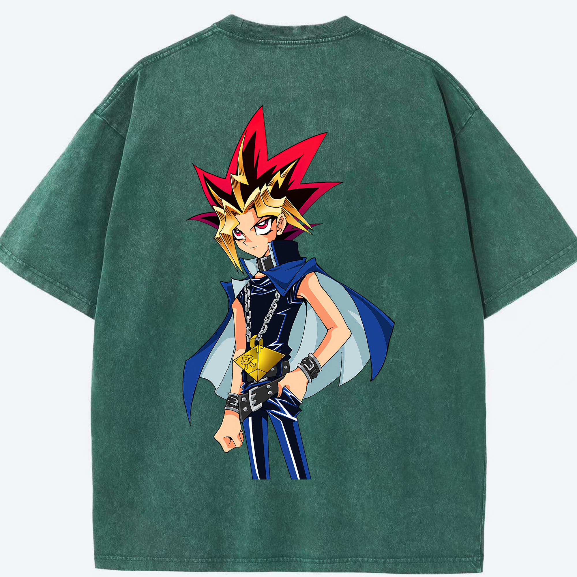 （画像用） 遊☆戯☆王 Yu-Gi-Oh! 綿100% ヴィンテージ風 半袖Tシャツ（背面プリント）